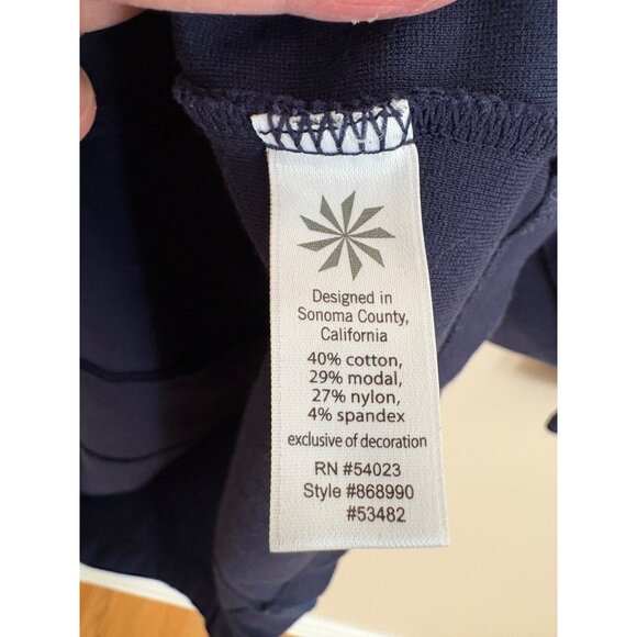 Athleta Casual Long Sleeve Knee Length Activewear Cassidy Dress Blue Size Small - Picture 8 of 14